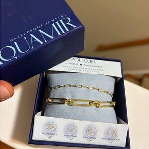 Aquamir Gold-colored Bracelet Set (two)
